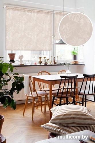 Рулонные шторы Эскар Джунгли 62x160 (светло-бежевый)