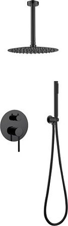 Душевая система Abber Emotion AF8821B (черный матовый)