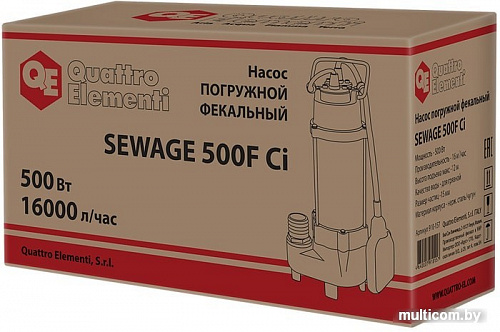 Фекальный насос Quattro Elementi Sewage 500F Ci