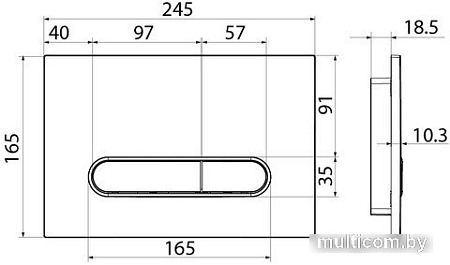 Панель смыва IDDIS Unifix UNI71MBi77 (черный)