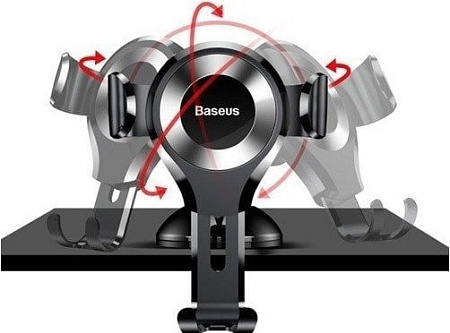 Автомобильный держатель Baseus Osculum Type Gravity (черный)