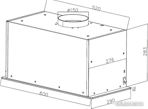 Кухонная вытяжка ZorG Star 1000 60 S-GC (белый)