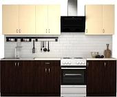 Готовая кухня S-Company Клео лайт 2.1 (венге магия/песочный)