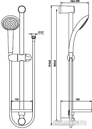 Душевой гарнитур Vidima Фреш S BA207AA