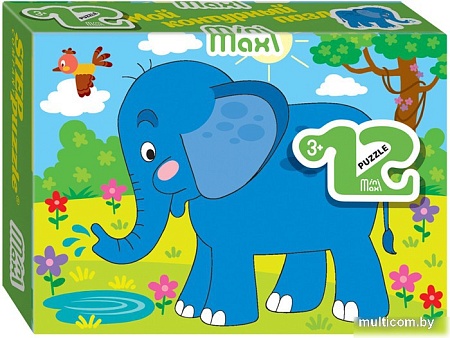 Мозаика/пазл Step Puzzle Mini-maxi Слоник 86004 (12 эл)
