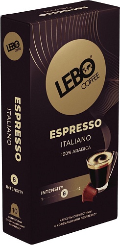 Кофе в капсулах LEBO Coffee Espresso Italiano 10x5.5 г