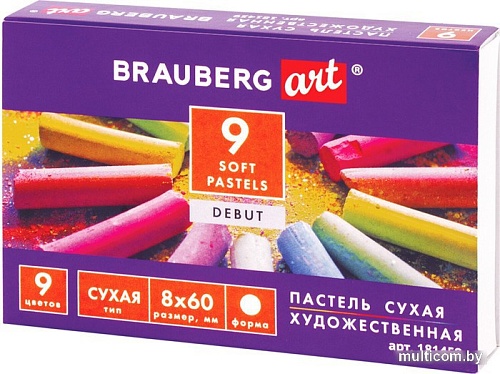 Набор сухой пастели BRAUBERG Art Debut 181459 (9 цв)