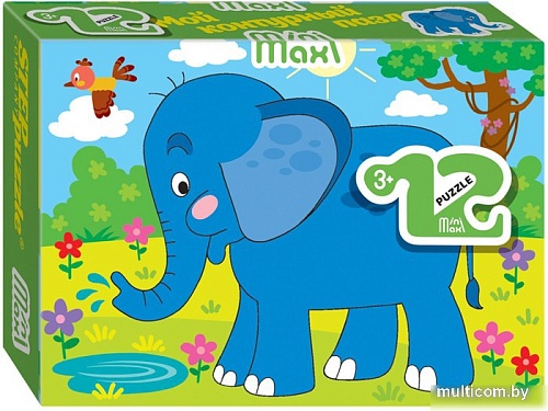 Мозаика/пазл Step Puzzle Mini-maxi Слоник 86004 (12 эл)