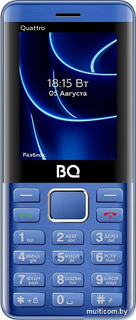 Кнопочный телефон BQ BQ-2453 Quattro (синий)