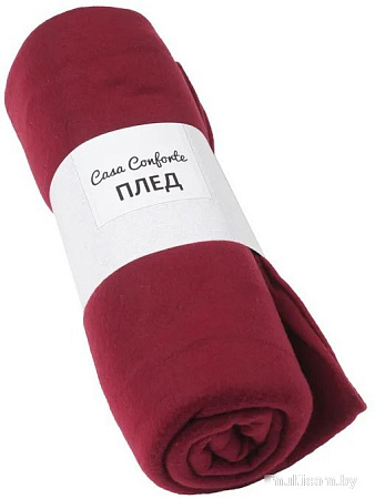 Плед Casa Conforte London Basic 130x170 6154719 (бордовый)