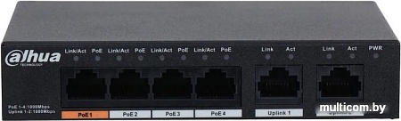 Неуправляемый коммутатор Dahua DH-PFS3006-4GT-60