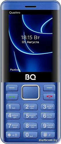 Кнопочный телефон BQ BQ-2453 Quattro (синий)