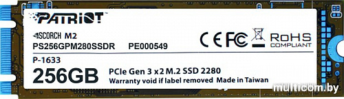 SSD Patriot Scorch M.2 256GB PS256GPM280SSDR