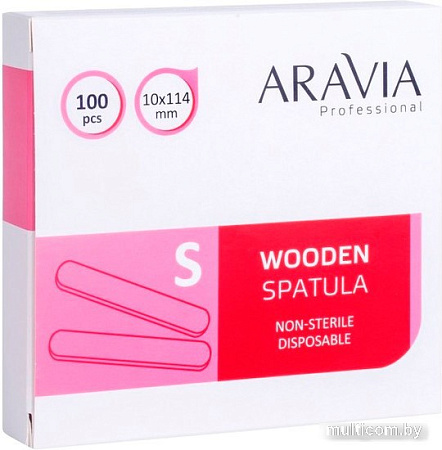 Шпатель деревянный Aravia Professional деревянные одноразовые 1330 (S, 100шт)