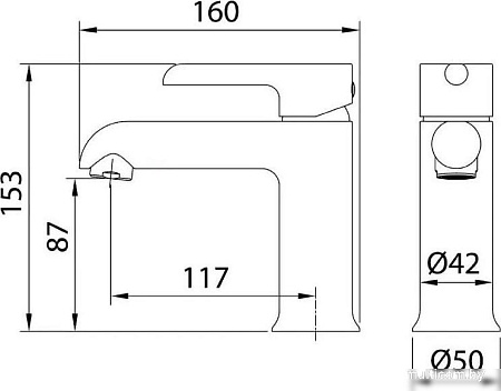 Смеситель Grossman Alba 510.K35.06.100/210 (хром с черным)