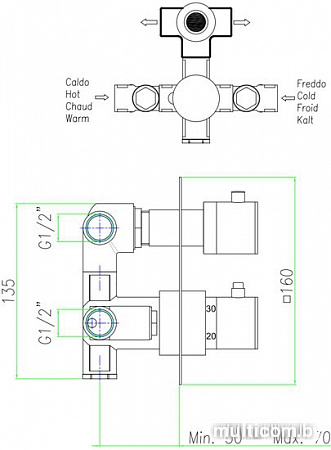 Смеситель Fiore X-Termo 31 31 CR 0993