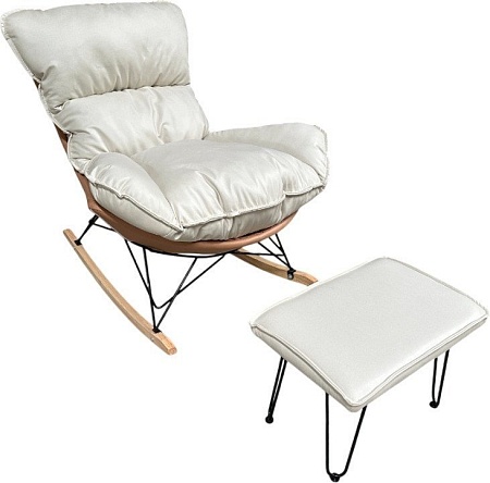 Кресло-качалка Mio Tesoro Монга-2 (бежевый/коричневый)