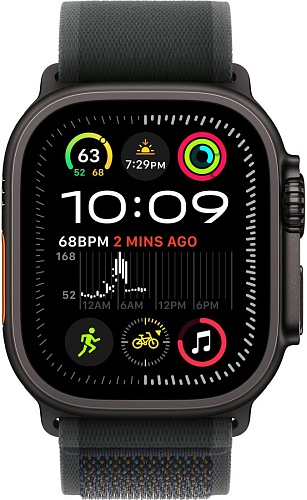Умные часы Apple Watch Ultra 2 LTE 49 мм (титановый корпус, черный/черный, нейлоновый ремешок M/L)