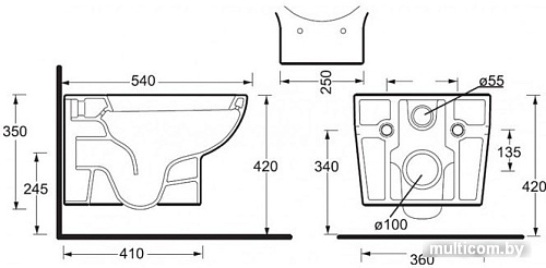 Унитаз BelBagno Bingo BB548CH