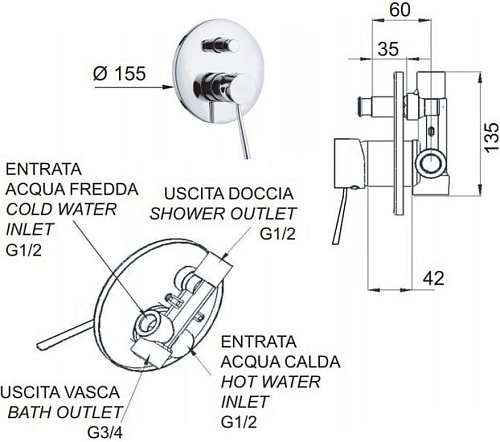 Смеситель Remer Minimal N 09