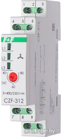 Реле контроля фаз Евроавтоматика F&F CZF-312 EA04.001.007