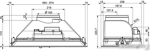 Кухонная вытяжка Elikor Breeze 52Н-450-П3Д (нержавеющая сталь)