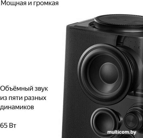 Умная колонка Яндекс Станция Макс (с хабом умного дома Zigbee, серый)