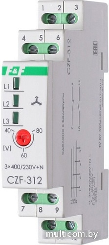 Реле контроля фаз Евроавтоматика F&F CZF-312 EA04.001.007