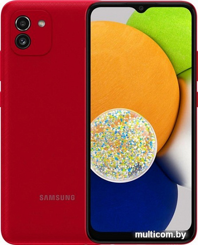 Смартфон Samsung Galaxy A03 SM-A035F/DS 32GB (красный)