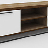 Тумба Hype Mebel ТВ 150x40 (черный-дуб галифакс олово)
