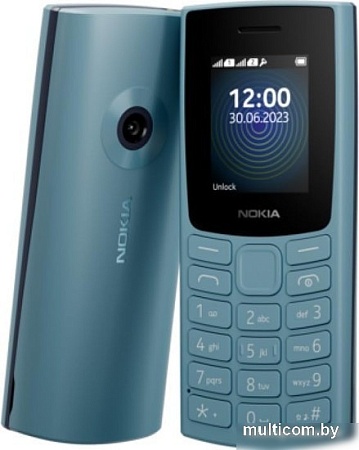 Кнопочный телефон Nokia 110 (2023) Dual SIM TA-1567 (небесно-голубой)