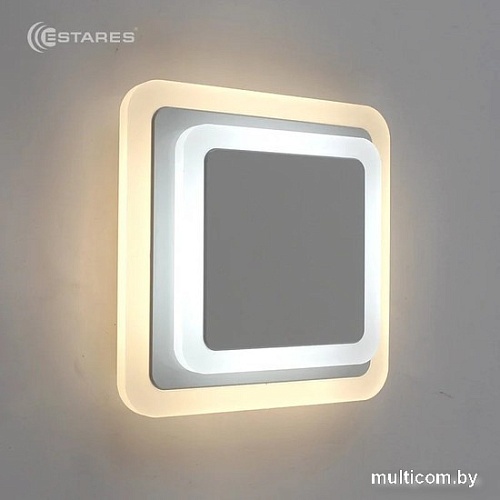Бра Estares Geometria Square 12W 2S-184x53-WHITE/WHITE-220-IP20_2021