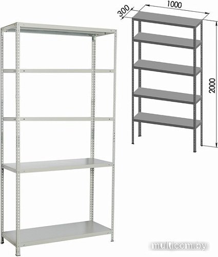 Стеллаж Brabix Ms Plus-200/30-5 291108