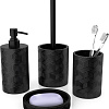 Аксессуары для ванной и туалета FORA Delicate Black (4 предмета)
