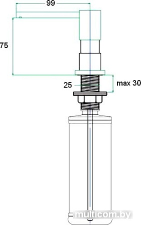 Дозатор для жидкого мыла ZorG ZR-22 нержавеющая сталь