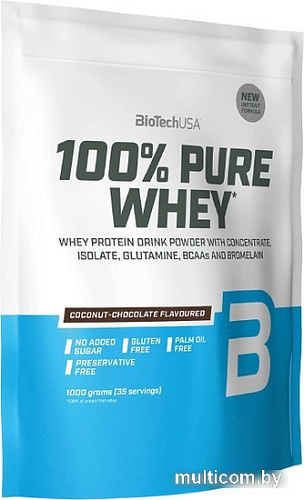 Протеин BioTech USA 100% Pure Whey (кокос/шоколад, 1000 г)