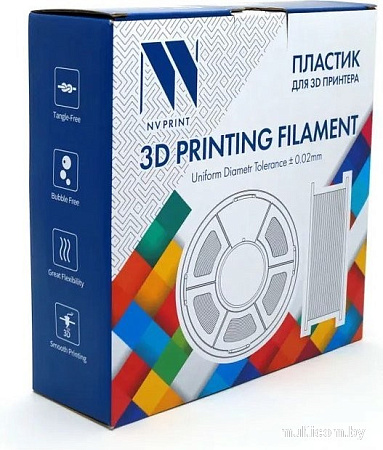 Пластик NV Print NV-3D-ASA-WHITE (1.75мм, 1кг, белый)