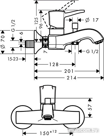 Смеситель Hansgrohe Metropol Classic 31340090 (хром/золото)
