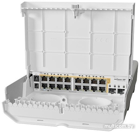 Управляемый коммутатор 3-го уровня Mikrotik netPower 16P CRS318-16P-2S+OUT