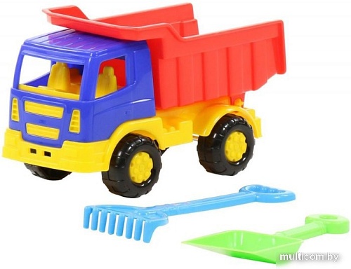 Полесье Тёма автомобиль-самосвал + лопатка + грабли 3307