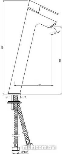 Смеситель Jaquar Lyric LYR-CHR-38005B