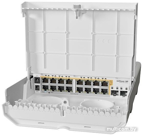 Управляемый коммутатор 3-го уровня Mikrotik netPower 16P CRS318-16P-2S+OUT