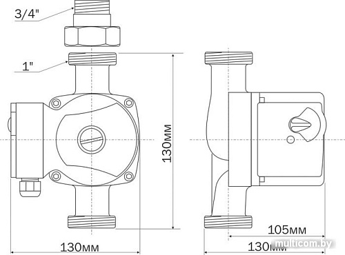Циркуляционный насос Aquario AC 204-130