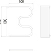 Полотенцесушитель TERMINUS М-образный 1&amp;quot; 600x500 бп