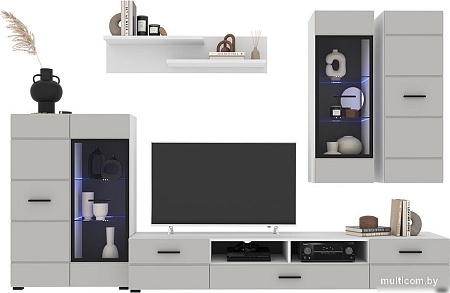 Горка Интерлиния Neo-2 с подсветкой (пепел/белый)