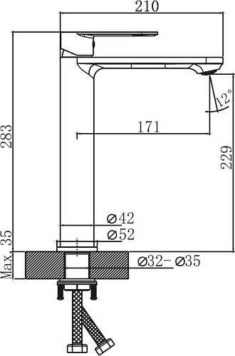 Смеситель Lauter Moon 21СК8691BS