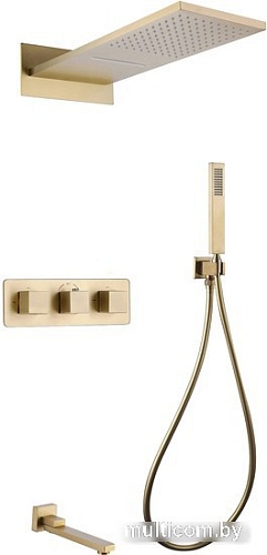 Душевая система Abber Daheim AF8253G (золото матовое)