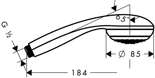 Душевая лейка Hansgrohe Crometta 85 1jet [28585000]