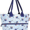 Сумка шоппер Reisenthel Shopper E1 RJ4064 Leaves Blue (голубой)