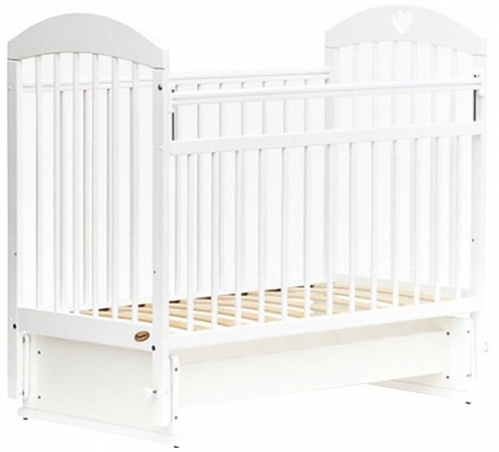 Классическая детская кроватка Bambini М 01.10.20 (белый)